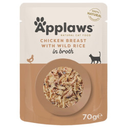 Applaws saszetka dla kota Kurczak i Dziki Ryż 70g - All4Animals