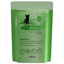 Catz Finefood Classic N.23 Wołowina i Kaczka saszetka 85g - All4Animals