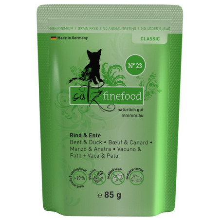 Catz Finefood Classic N.23 Wołowina i Kaczka saszetka 85g - All4Animals