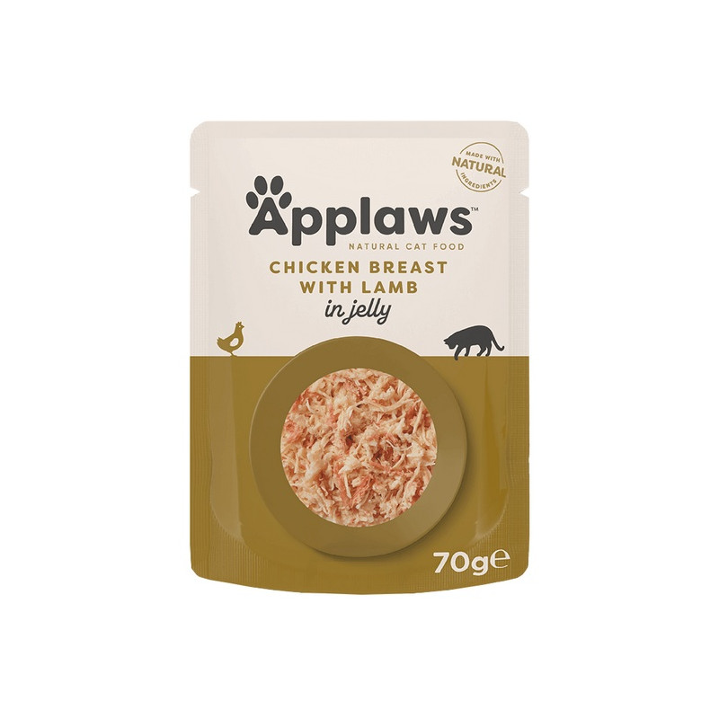 Applaws saszetka dla kota kurczak z jagnięciną w galaretce 70g - All4Animals