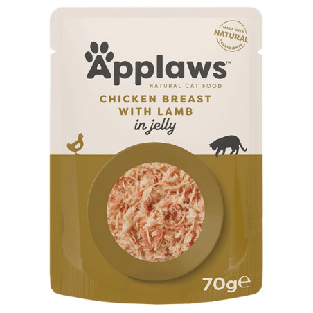 Applaws saszetka dla kota kurczak z jagnięciną w galaretce 70g - All4Animals