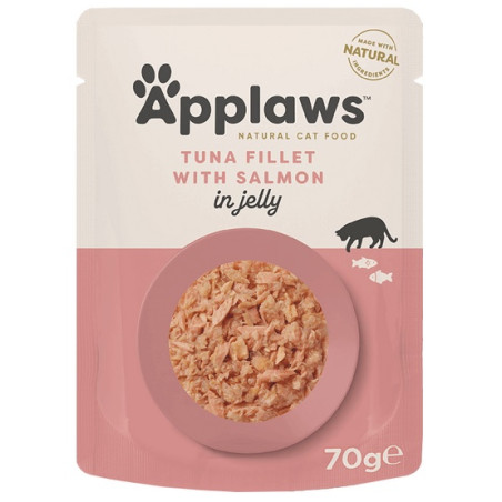 Applaws saszetka dla kota tuńczyk z łososiem w galaretce 70g - All4Animals