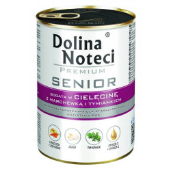 Dolina Noteci Premium Pies Senior Cielęcina puszka 400g - All4Animals