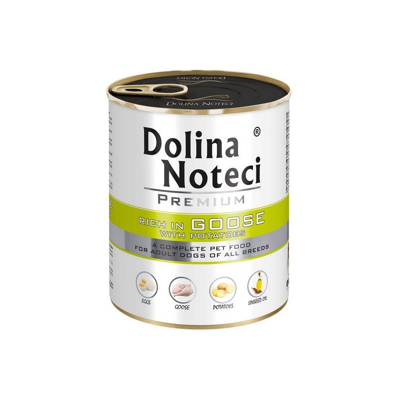 Dolina Noteci Premium Pies Gęś i ziemniaki puszka 800g - All4Animals
