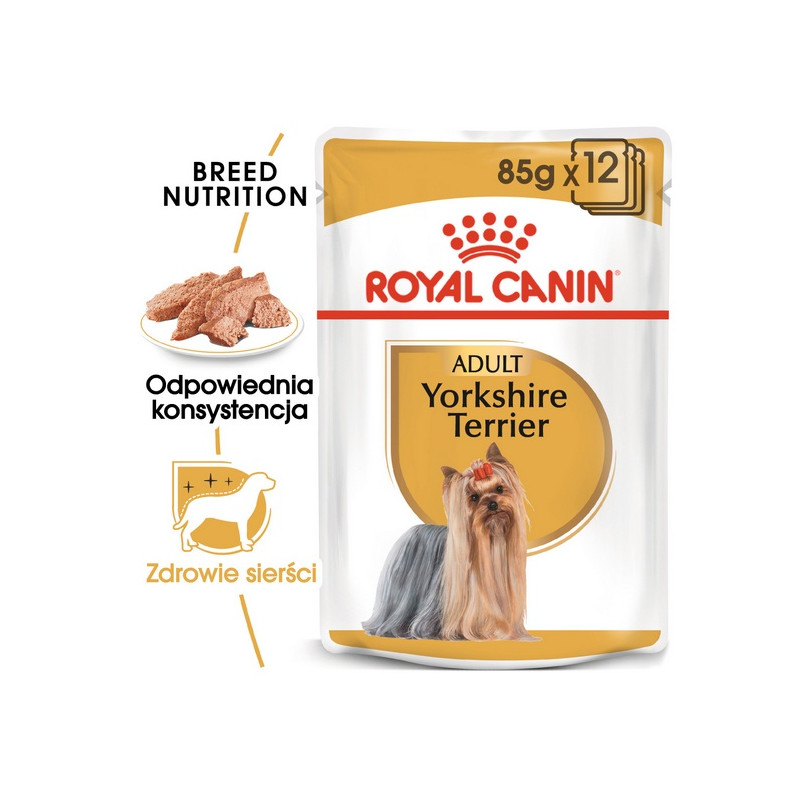 Royal Canin Yorkshire Terrier Adult karma mokra - pasztet, dla psów dorosłych rasy yorkshire terrier saszetka 85g - All4Animals