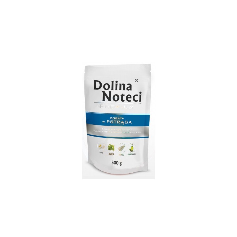 Dolina Noteci Premium Pies Pstrąg saszetka 500g - All4Animals