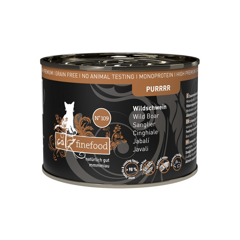 Catz Finefood Purrrr N.109 Dzik puszka 200g - All4Animals