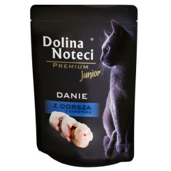 Dolina Noteci Premium Kot Junior Danie z dorsza i sardynki saszetka 85g - All4Animals