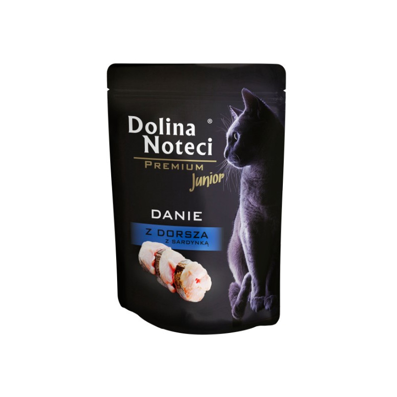Dolina Noteci Premium Kot Junior Danie z dorsza i sardynki saszetka 85g - All4Animals