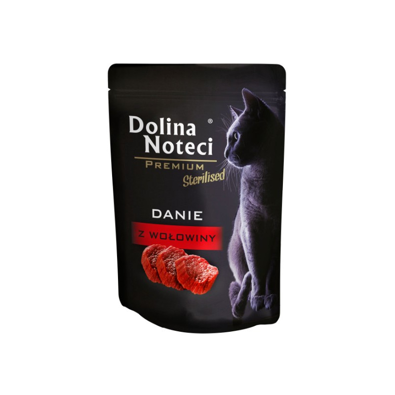 Dolina Noteci Premium Kot Sterilised Danie z wołowiny saszetka 85g - All4Animals