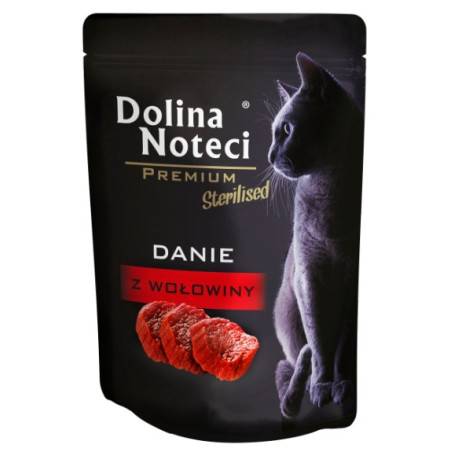 Dolina Noteci Premium Kot Sterilised Danie z wołowiny saszetka 85g - All4Animals