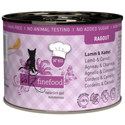 Catz Finefood Ragout N.611 Jagnięcina i Wielbłąd puszka 190g - All4Animals