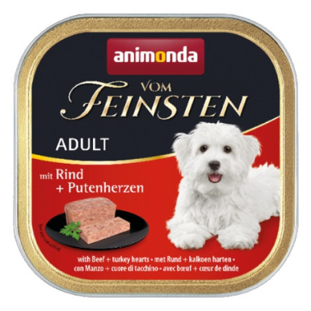 Animonda vom Feinsten Dog Wołowina i Serca Indyka 150g - All4Animals