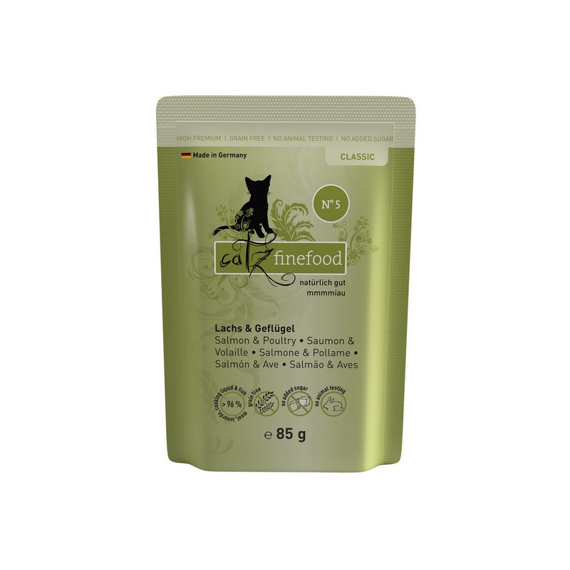 Catz Finefood Classic N.05 Łosoś i drób saszetka 85g - All4Animals