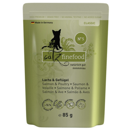 Catz Finefood Classic N.05 Łosoś i drób saszetka 85g - All4Animals