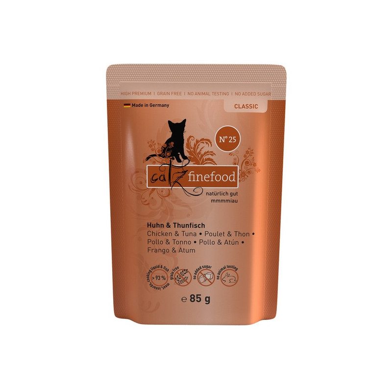 Catz Finefood Classic N.25 Kurczak i Tuńczyk saszetka 85g - All4Animals