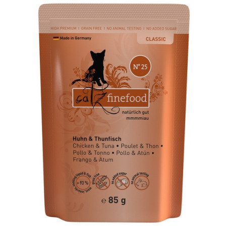 Catz Finefood Classic N.25 Kurczak i Tuńczyk saszetka 85g - All4Animals