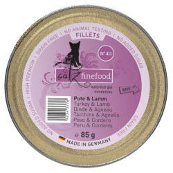 Catz Finefood Filety N.411 Indyk/Jagnięcina tacka 85g - All4Animals