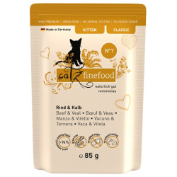 Catz Finefood Classic Kitten N.07 Wołowina i cielęcina saszetka 85g - All4Animals