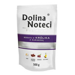 Dolina Noteci Premium Pies Królik i żurawina saszetka 500g - All4Animals