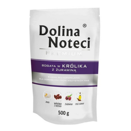 Dolina Noteci Premium Pies Królik i żurawina saszetka 500g - All4Animals