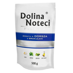 Dolina Noteci Premium Pies Dorsz z brokułami saszetka 500g - All4Animals