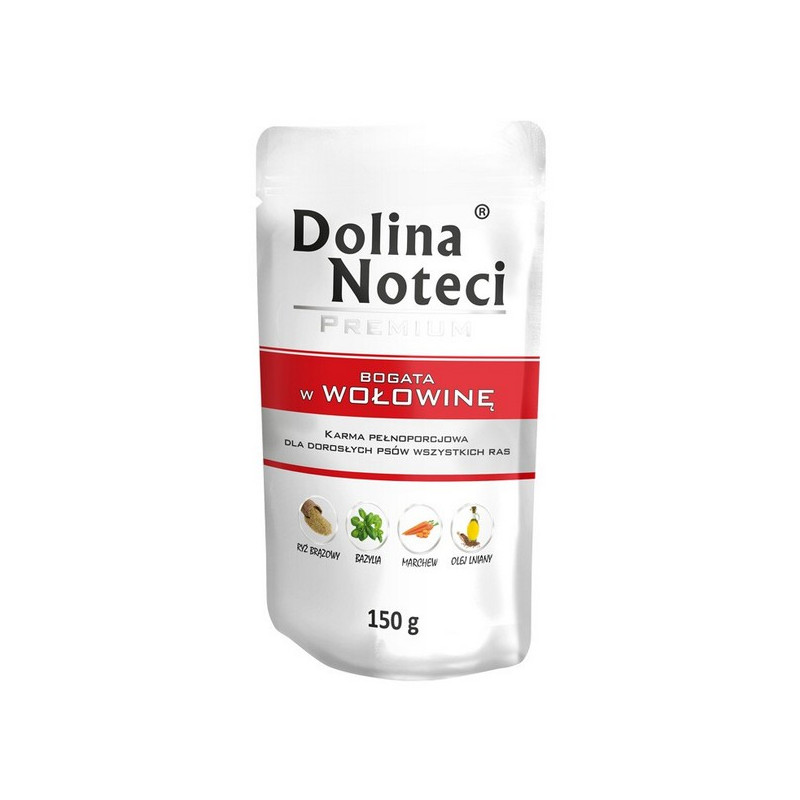 Dolina Noteci Premium Pies Wołowina saszetka 150g - All4Animals
