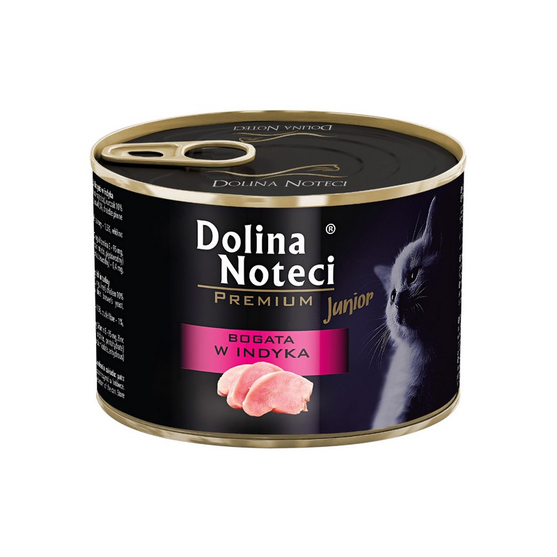 Dolina Noteci Premium Kot Junior Bogata w indyka puszka 185g - All4Animals