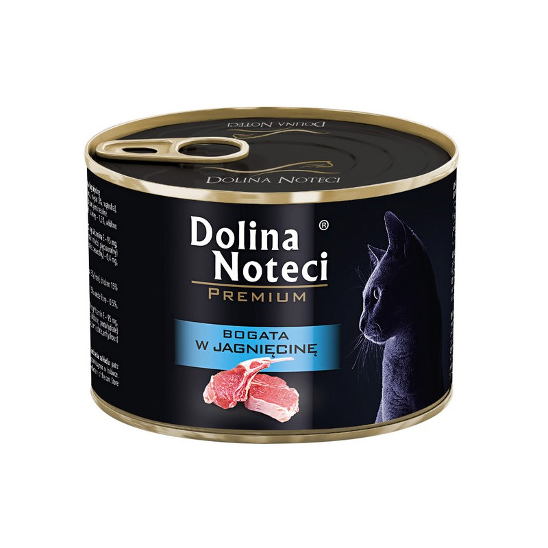 Dolina Noteci Premium Kot Bogata w jagnięcinę puszka 185g - All4Animals