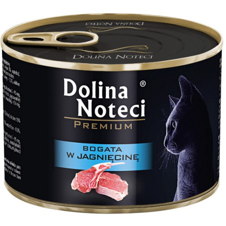 Dolina Noteci Premium Kot Bogata w jagnięcinę puszka 185g - All4Animals