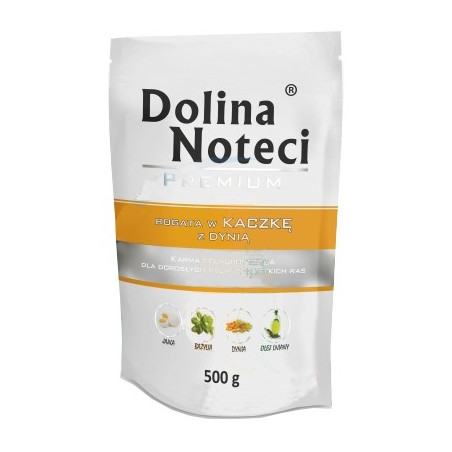 Dolina Noteci Premium Pies Kaczka i dynia saszetka 500g - All4Animals