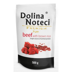 Dolina Noteci Premium Pies Pure Wołowina i ryż saszetka 500g - All4Animals