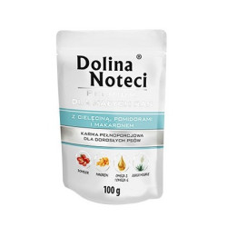 Dolina Noteci Premium Pies Cielęcina, pomidory i makaron saszetka 100g - All4Animals
