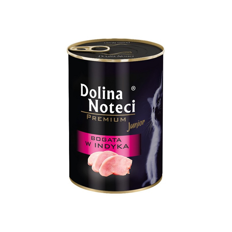 Dolina Noteci Premium Kot Junior Bogata w indyka puszka 400g - All4Animals