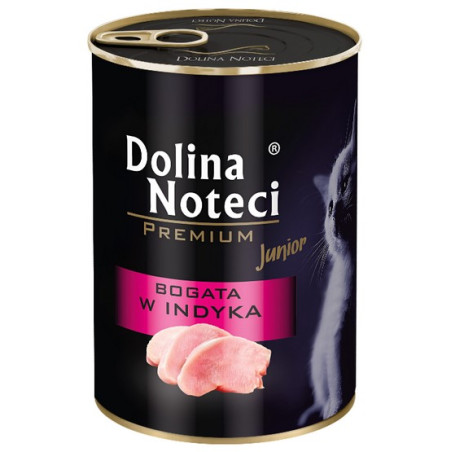 Dolina Noteci Premium Kot Junior Bogata w indyka puszka 400g - All4Animals