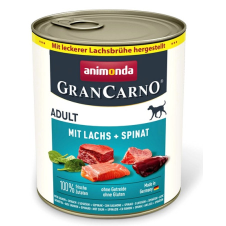 Animonda GranCarno Original Adult Lachs Spinat Łosoś + Szpinak puszka 800g - All4Animals