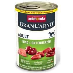 Animonda GranCarno Original Adult Rind Entenherzen Wołowina + Serca kacze puszka 400g - All4Animals