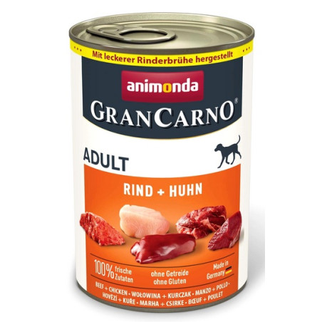Animonda GranCarno Original Adult Rind Huhn Wołowina + Kurczak puszka 400g - All4Animals