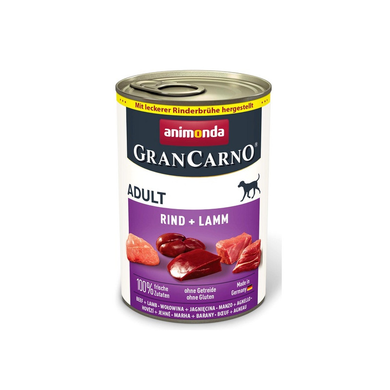 Animonda GranCarno Original Adult Rind Lamm Wołowina + Jagnięcina puszka 400g - All4Animals