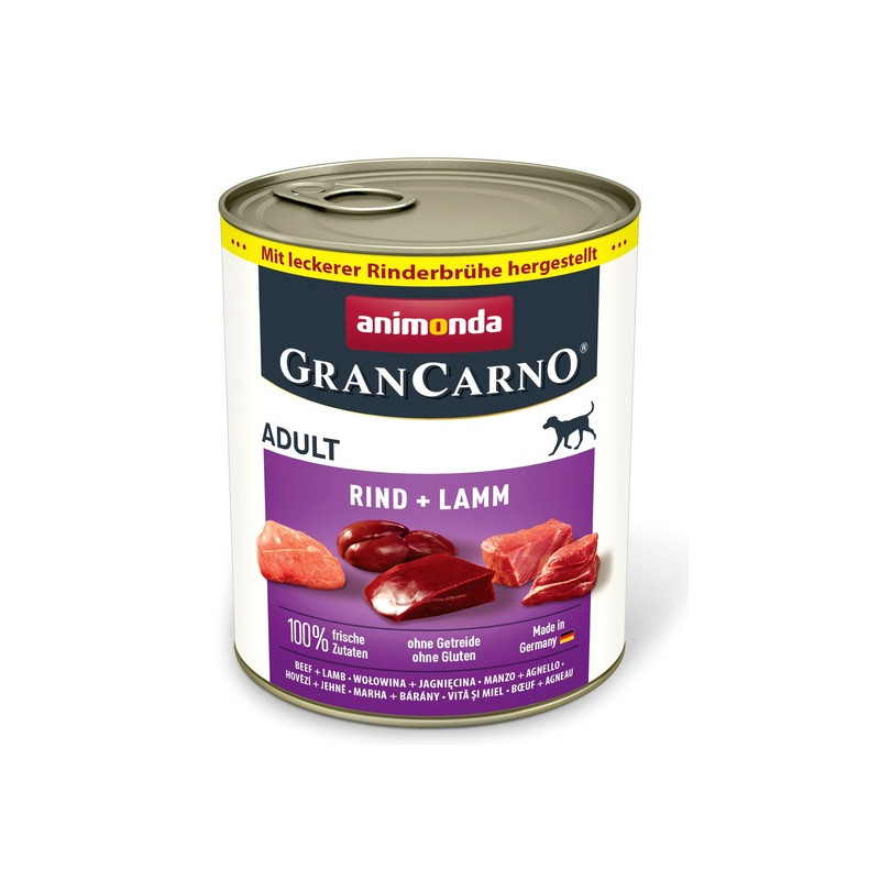 Animonda GranCarno Original Adult Rind Lamm Wołowina + Jagnięcina puszka 800g - All4Animals