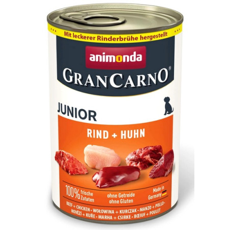Animonda GranCarno Original Junior Rind Huhn Wołowina + Kurczak puszka 400g - All4Animals