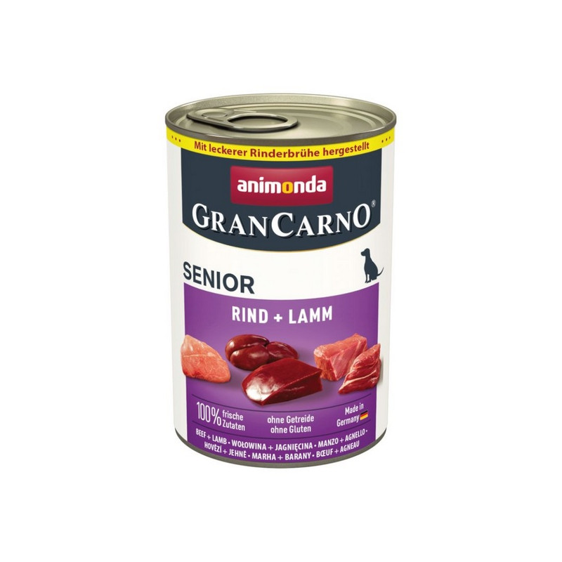 Animonda GranCarno Original Senior Rind Lamm Wołowina + Jagnięcina puszka 400g - All4Animals