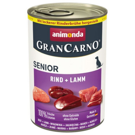 Animonda GranCarno Original Senior Rind Lamm Wołowina + Jagnięcina puszka 400g - All4Animals