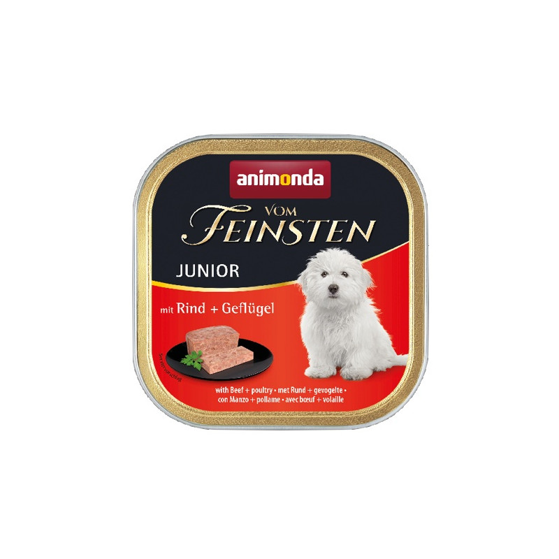 Animonda vom Feinsten Dog Junior Wołowina i Drób 150g - All4Animals
