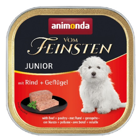 Animonda vom Feinsten Dog Junior Wołowina i Drób 150g - All4Animals