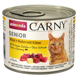 Animonda Carny Senior Wołowina, Kurczak + Ser puszka 200g - All4Animals