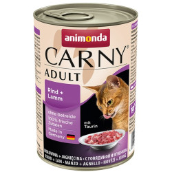 Animonda Carny Adult Wołowina + Jagnięcina puszka 400g - All4Animals