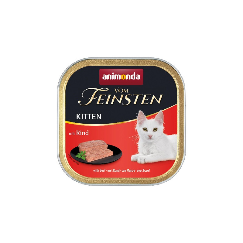 Animonda vom Feinsten Cat Kitten z Wołowiną tacka 100g - All4Animals
