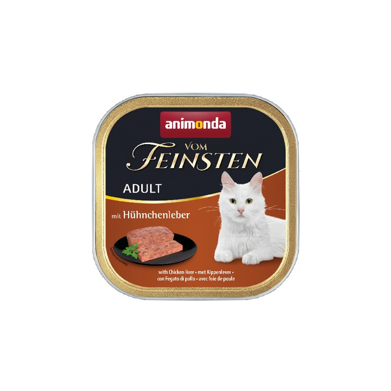 Animonda vom Feinsten Cat Adult z Wątróbką Kurczaka tacka 100g - All4Animals