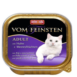 Animonda vom Feinsten Cat Adult z Kurczakiem i Owocami Morza tacka 100g - All4Animals